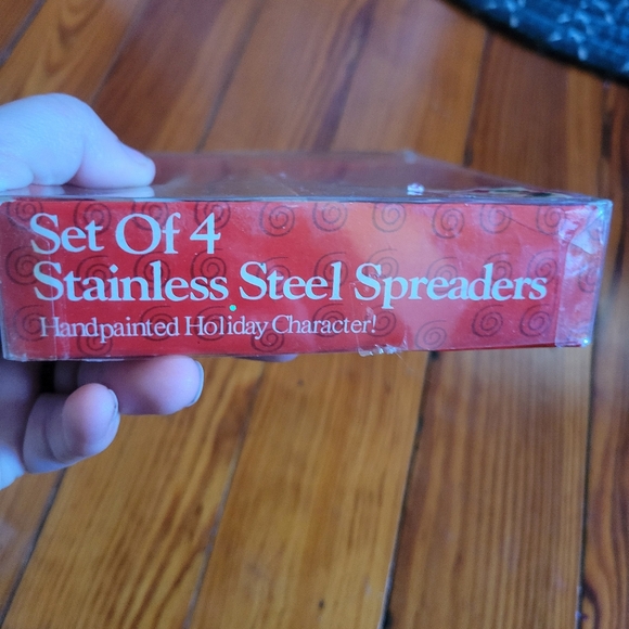 ❤️🩷❤️Set of 4 stainless holiday snowman snowmen spreaders hosting - Picture 3 of 8